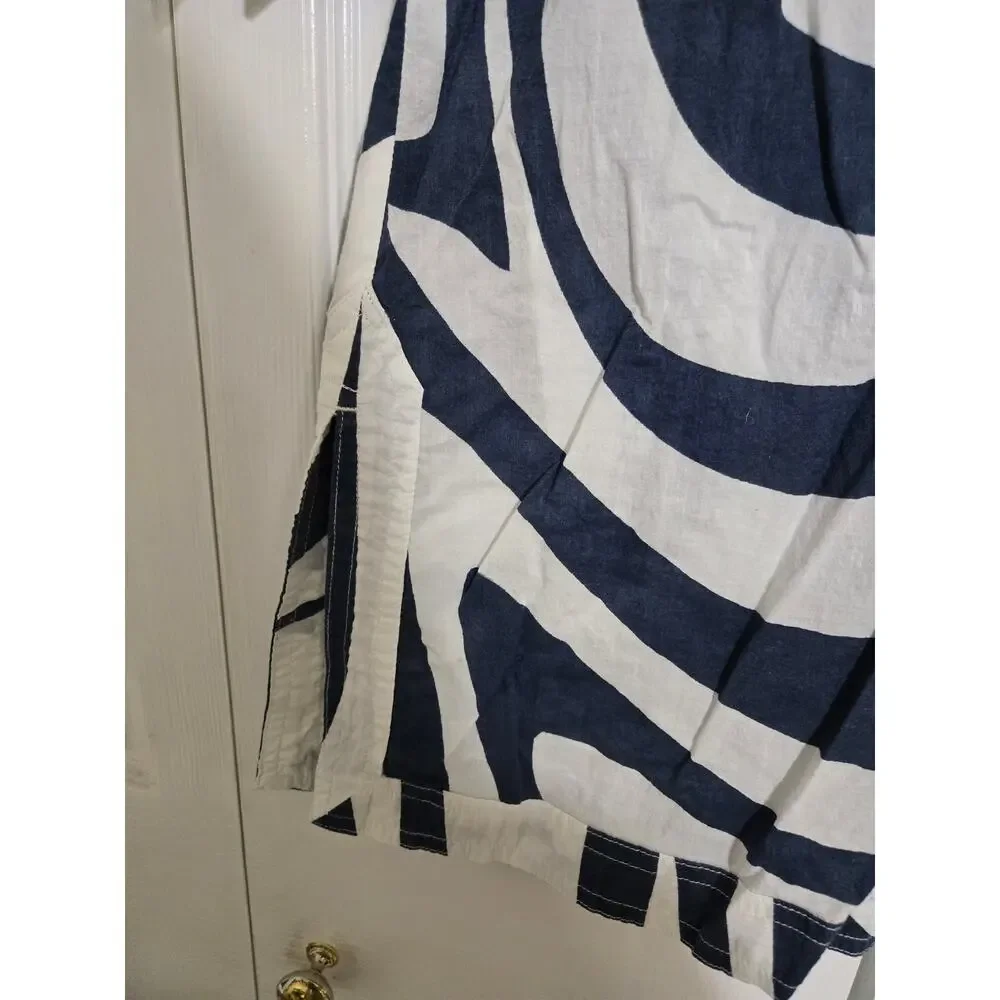 Tommy Hilfiger large women's navy blue and white top